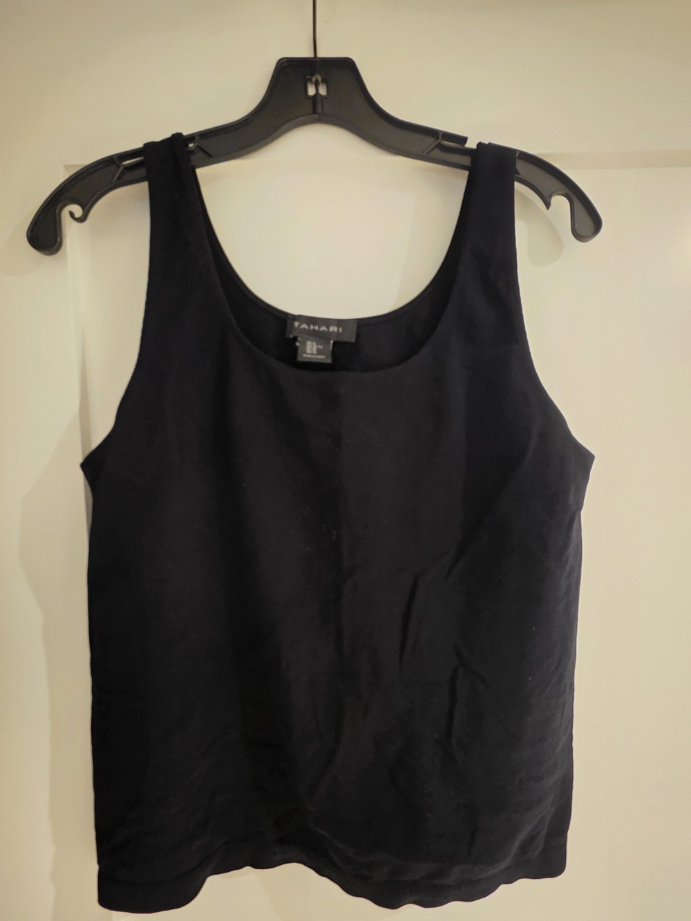 Tahari Black Scoop Tank Top